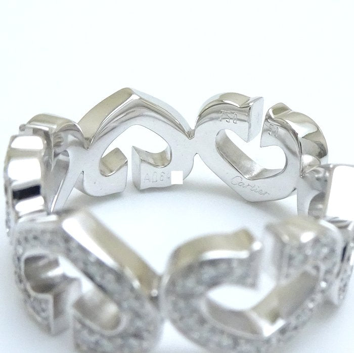 Cartier C Heart Diamond Ring K18WG