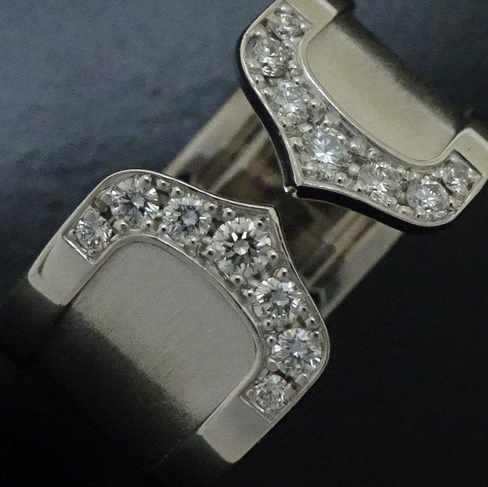 Cartier C2 Diamond Ring K18WG White Gold