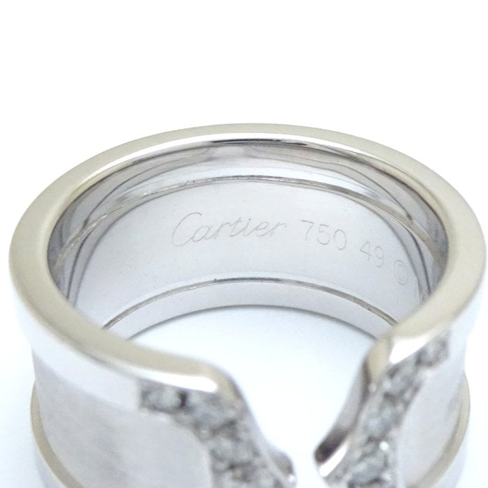 Cartier C2 Diamond Ring K18WG White Gold