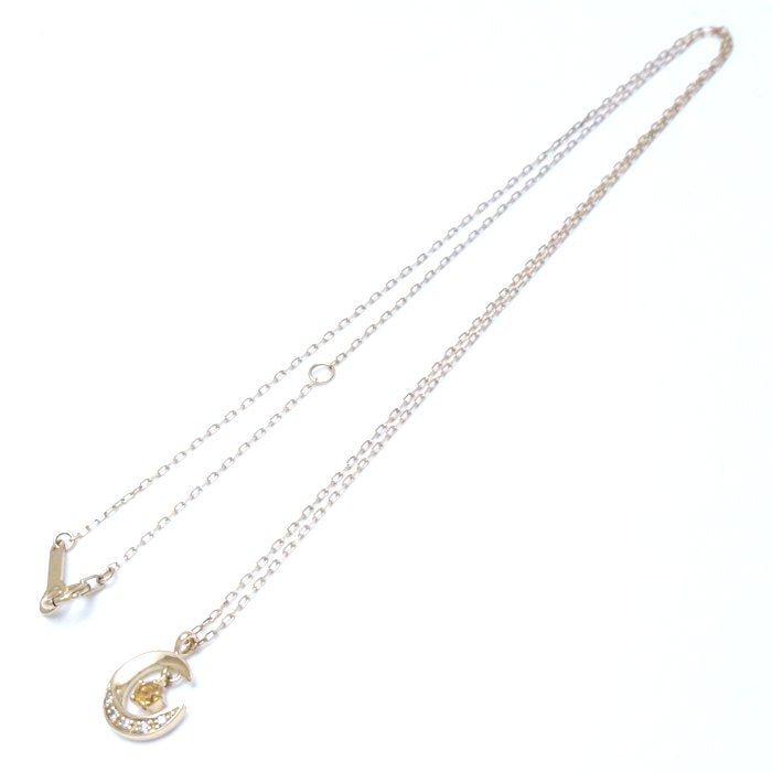 4℃ Moon Necklace Diamond K18YG Yellow Gold