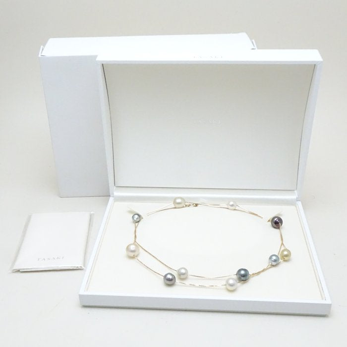 Tasaki Pearl Necklace K18YG Yellow Gold