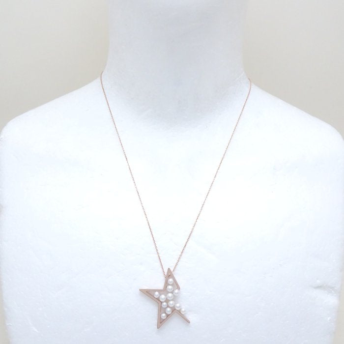 TASAKI Abstract Star Pearl Necklace 18K Gold