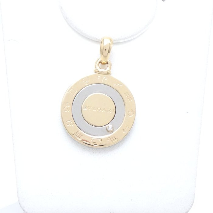 Bvlgari Horoscope Pendant Diamond K18YG Gold Stainless Steel