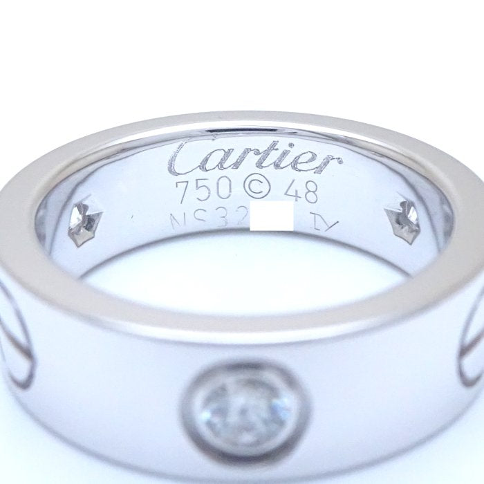 Cartier Love Ring 3P Diamond K18WG