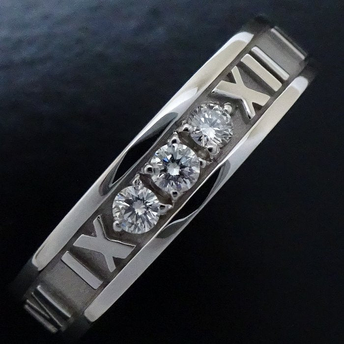 Tiffany & Co Atlas Ring 3P Diamond K18WG