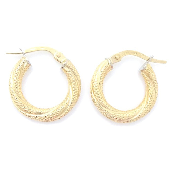 UNOAERRE K18YG Yellow Gold Hoop Earrings