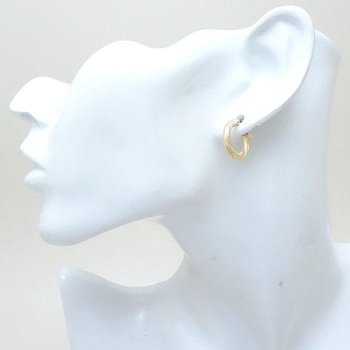 UNOAERRE K18YG Yellow Gold Hoop Earrings