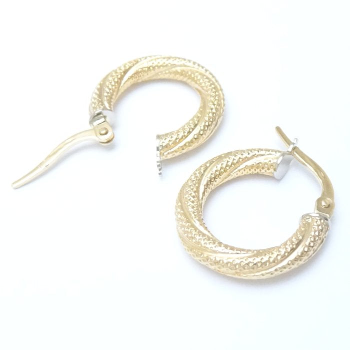 UNOAERRE K18YG Yellow Gold Hoop Earrings