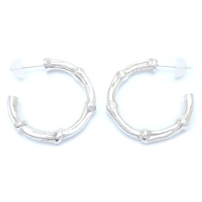 Tiffany & Co Bamboo Hoop Earrings Silver 925