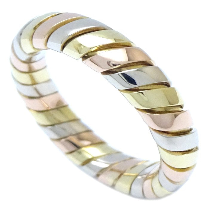 Bvlgari Tubogas Ring K18 Tri-Color Gold