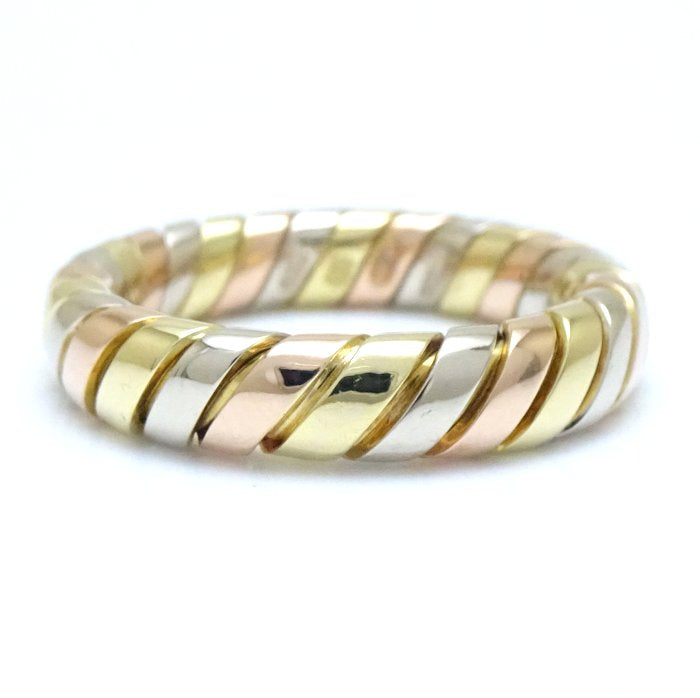 Bvlgari Tubogas Ring K18 Tri-Color Gold