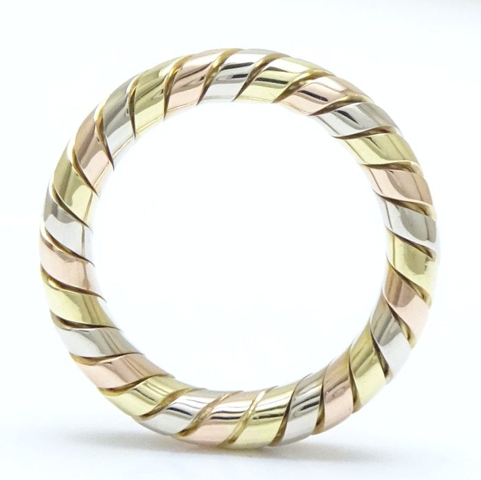 Bvlgari Tubogas Ring K18 Tri-Color Gold