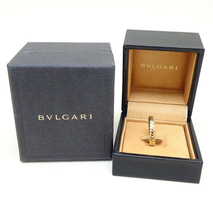 Bvlgari Tubogas Ring K18 Tri-Color Gold