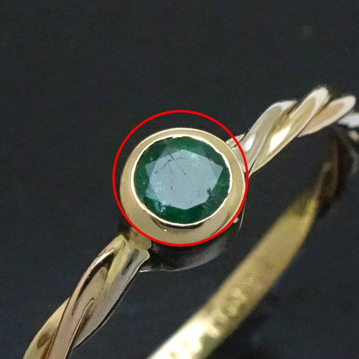 Cartier Twist Ring 1P Emerald K18 Gold