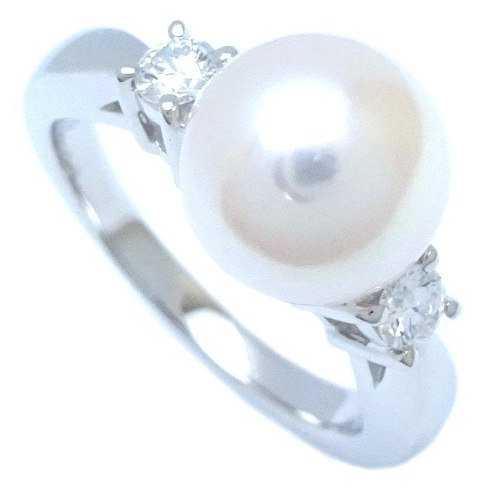 Mikimoto Pearl Ring Diamond Pt950 Platinum