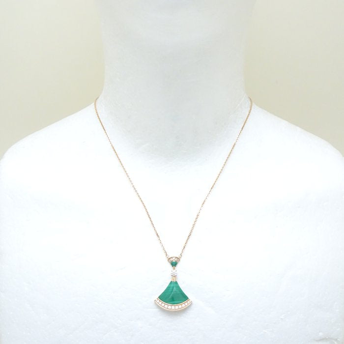 Bvlgari Diva Dream Necklace Malachite Diamond K18PG