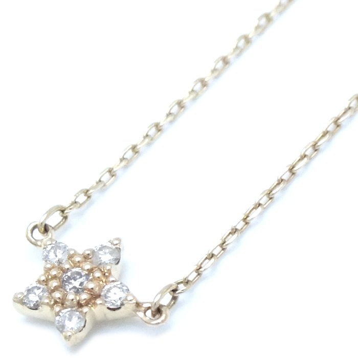 4℃ Diamond Star Necklace K10YG Yellow Gold