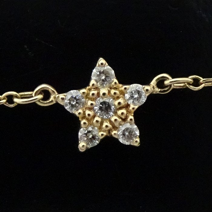 4℃ Diamond Star Necklace K10YG Yellow Gold