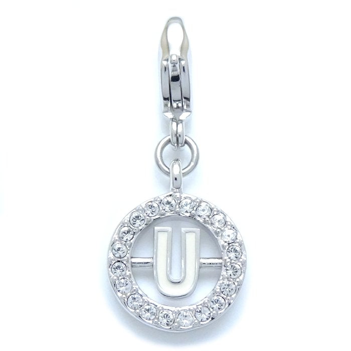 Swarovski Crystal Charm Pendant Silver Plated