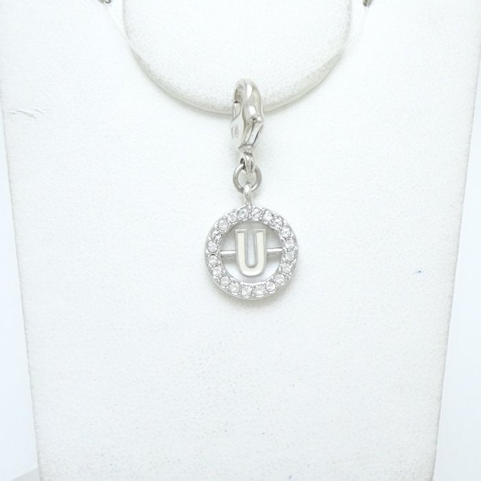 Swarovski Crystal Charm Pendant Silver Plated