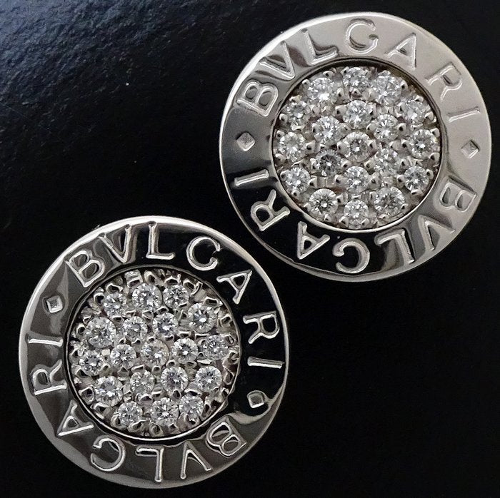 Bvlgari Diamond Earrings K18WG White Gold