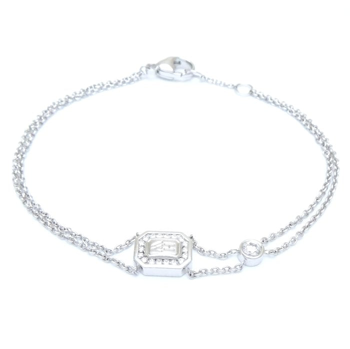 Harry Winston Diamond HW Logo Bracelet K18WG