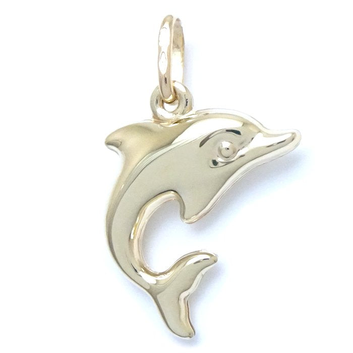 UNOAERRE Dolphin Pendant Charm K18YG Gold