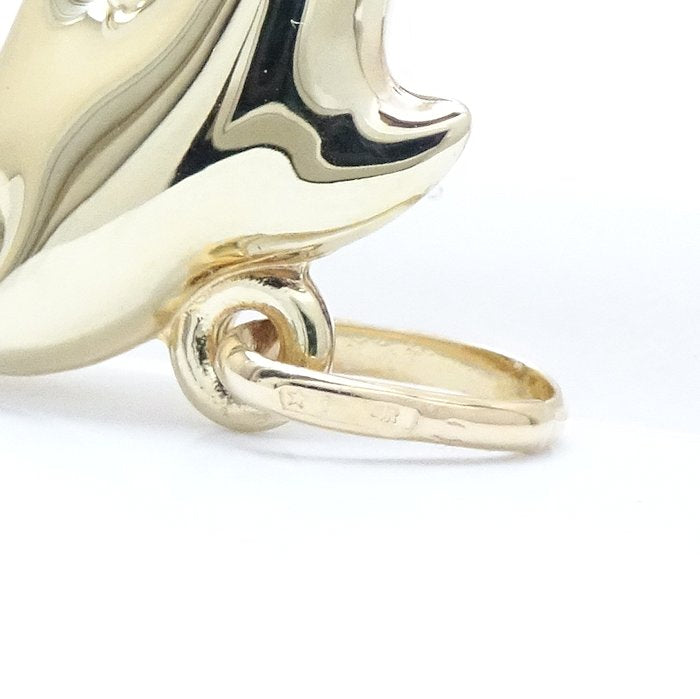 UNOAERRE Dolphin Pendant Charm K18YG Gold