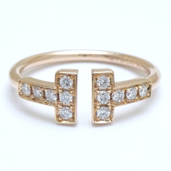 Tiffany & Co T Wire Ring Diamond Rose Gold