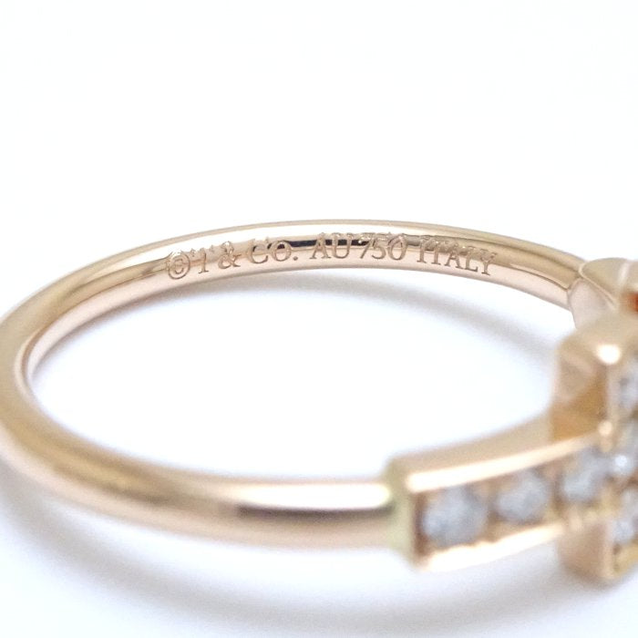 Tiffany & Co T Wire Ring Diamond Rose Gold