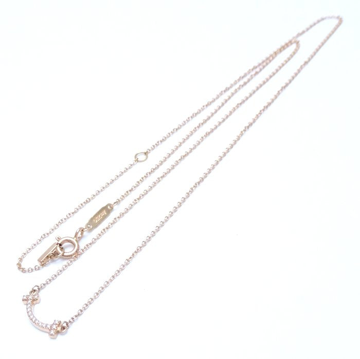 Tiffany & Co T Smile Diamond Necklace 18K Rose Gold