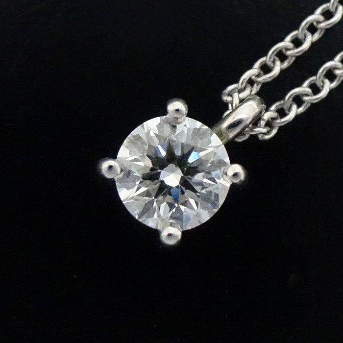 Tiffany & Co Solitaire Diamond Necklace Pt950 Platinum