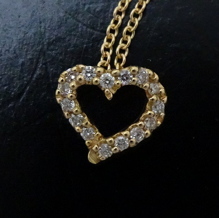 K18YG Diamond Heart Necklace