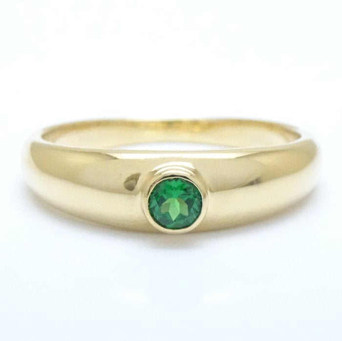 Mikimoto Green Garnet Ring K18YG Gold