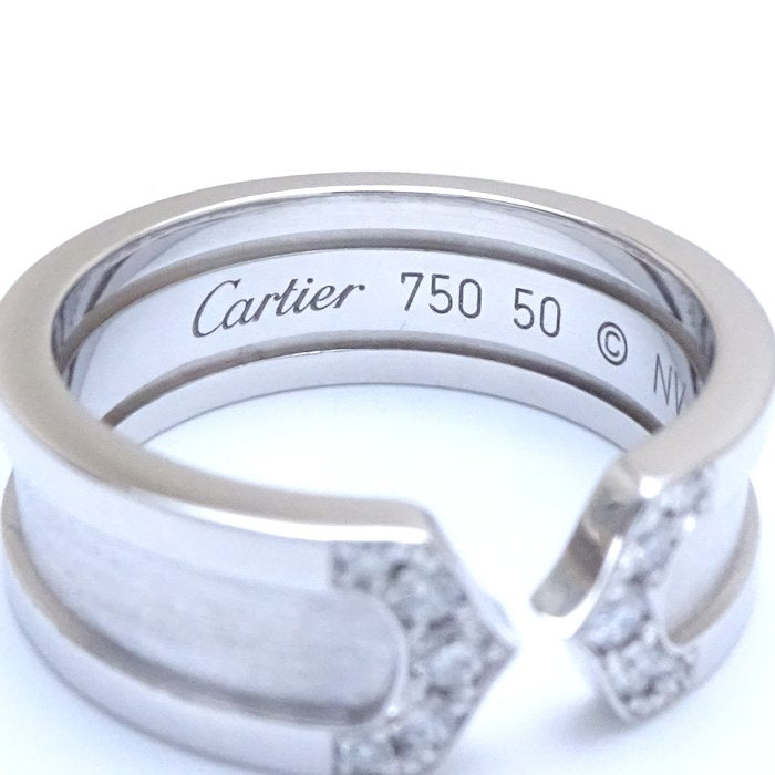 Cartier C2 Diamond Ring K18WG White Gold