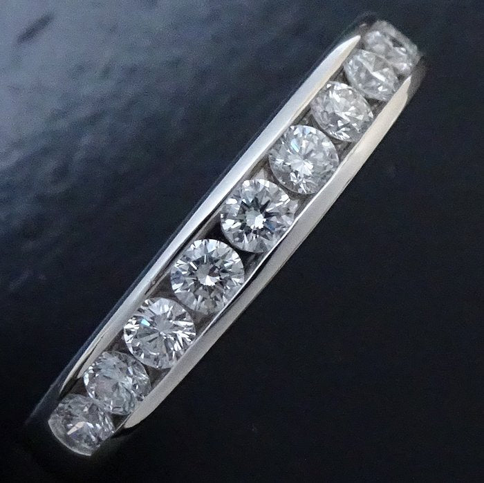 Tiffany & Co Platinum Diamond Wedding Band Ring