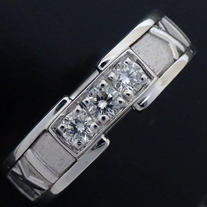 Tiffany & Co Atlas Ring 3P Diamond K18WG