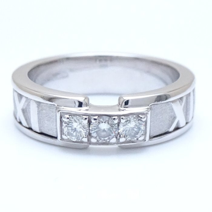 Tiffany & Co Atlas Ring 3P Diamond K18WG