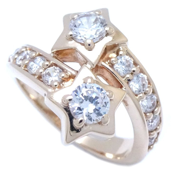 Star Jewelry K14YG Star Ring Cubic Zirconia