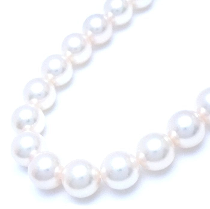 MIKIMOTO Pearl Necklace 8.5-9.0mm Diamond K14WG