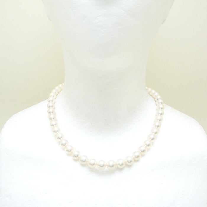 MIKIMOTO Pearl Necklace 8.5-9.0mm Diamond K14WG