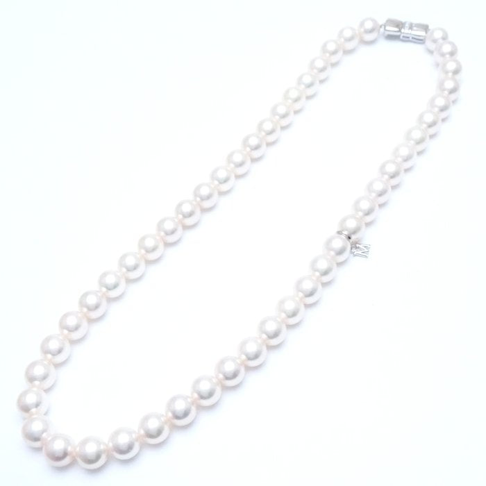 MIKIMOTO Pearl Necklace 8.5-9.0mm Diamond K14WG