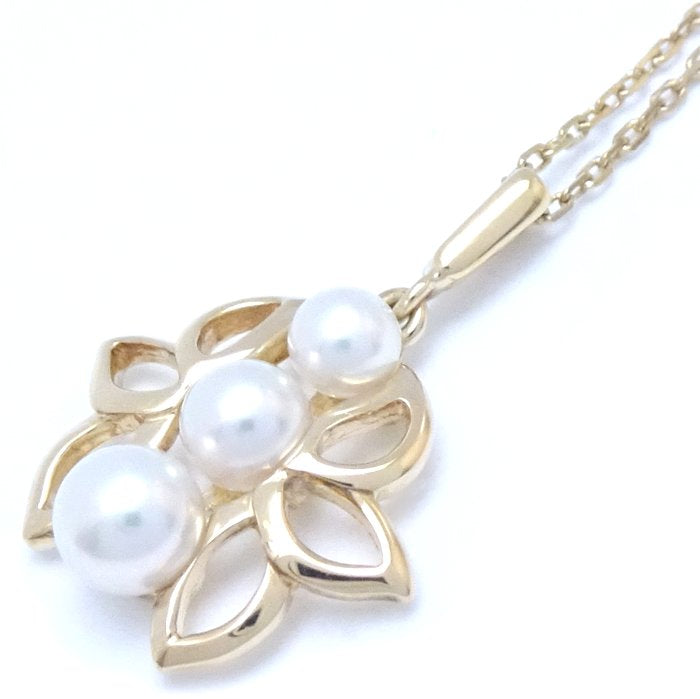 Mikimoto Pearl Necklace K18YG Yellow Gold