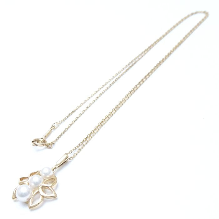 Mikimoto Pearl Necklace K18YG Yellow Gold