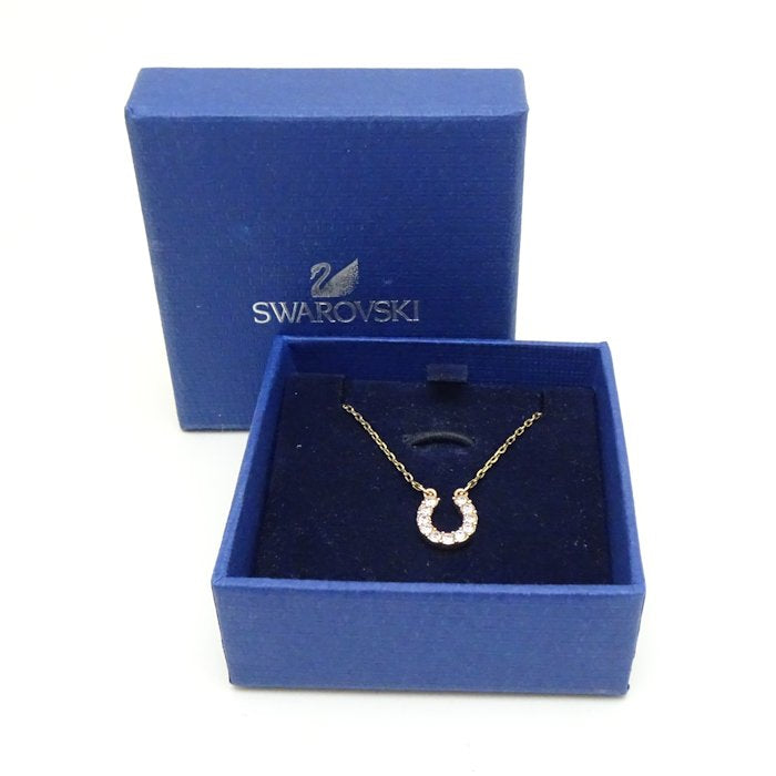 Swarovski Crystal Horseshoe Necklace Gold Plated