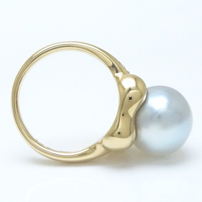 Tasaki Baroque Pearl Ring K18YG Diamond