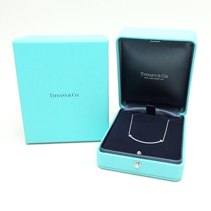 Tiffany & Co T Smile Diamond Necklace K18WG