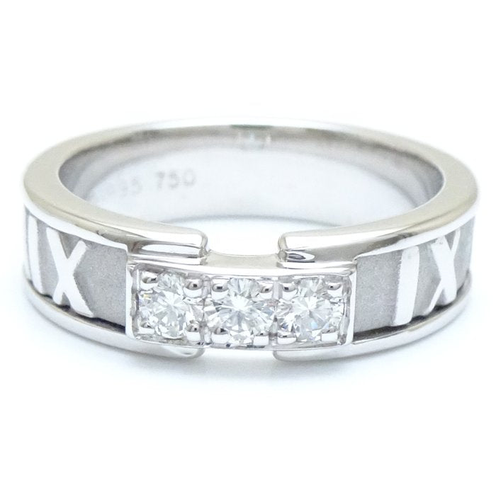 Tiffany & Co Atlas Ring 3P Diamond K18WG