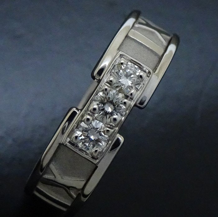 Tiffany & Co Atlas Ring 3P Diamond K18WG