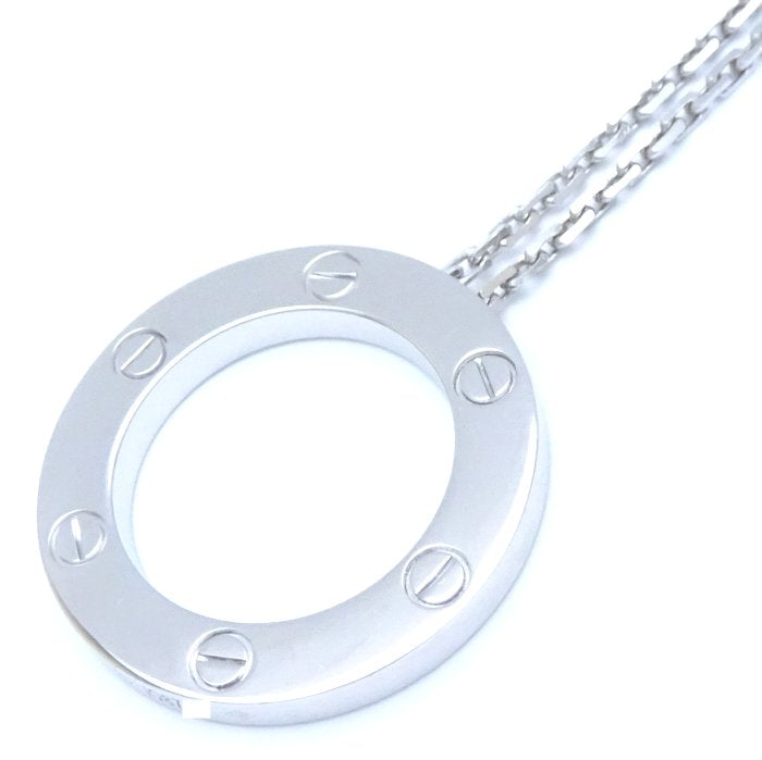 Cartier Love Circle Necklace K18WG White Gold